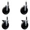 Service Caster 6'' Phenolic Wheel Swivel 3/4'' Expand Stem Caster Set 2 Brakes, 4PK SCC-EX20S615-PHS-2-PLB-2-34 - alternate 1